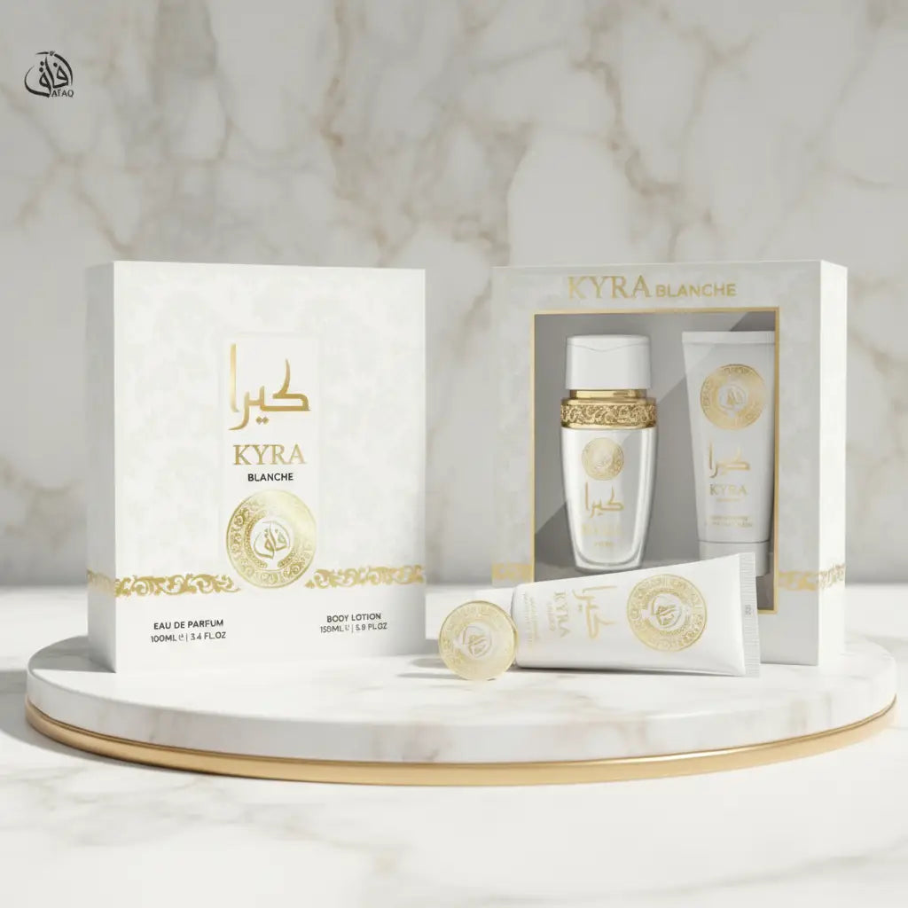 Coffret KYRA BLANCHE AFAQ pour Femme – L’Élégance Pure et Lumineuse (Duo 100ml)