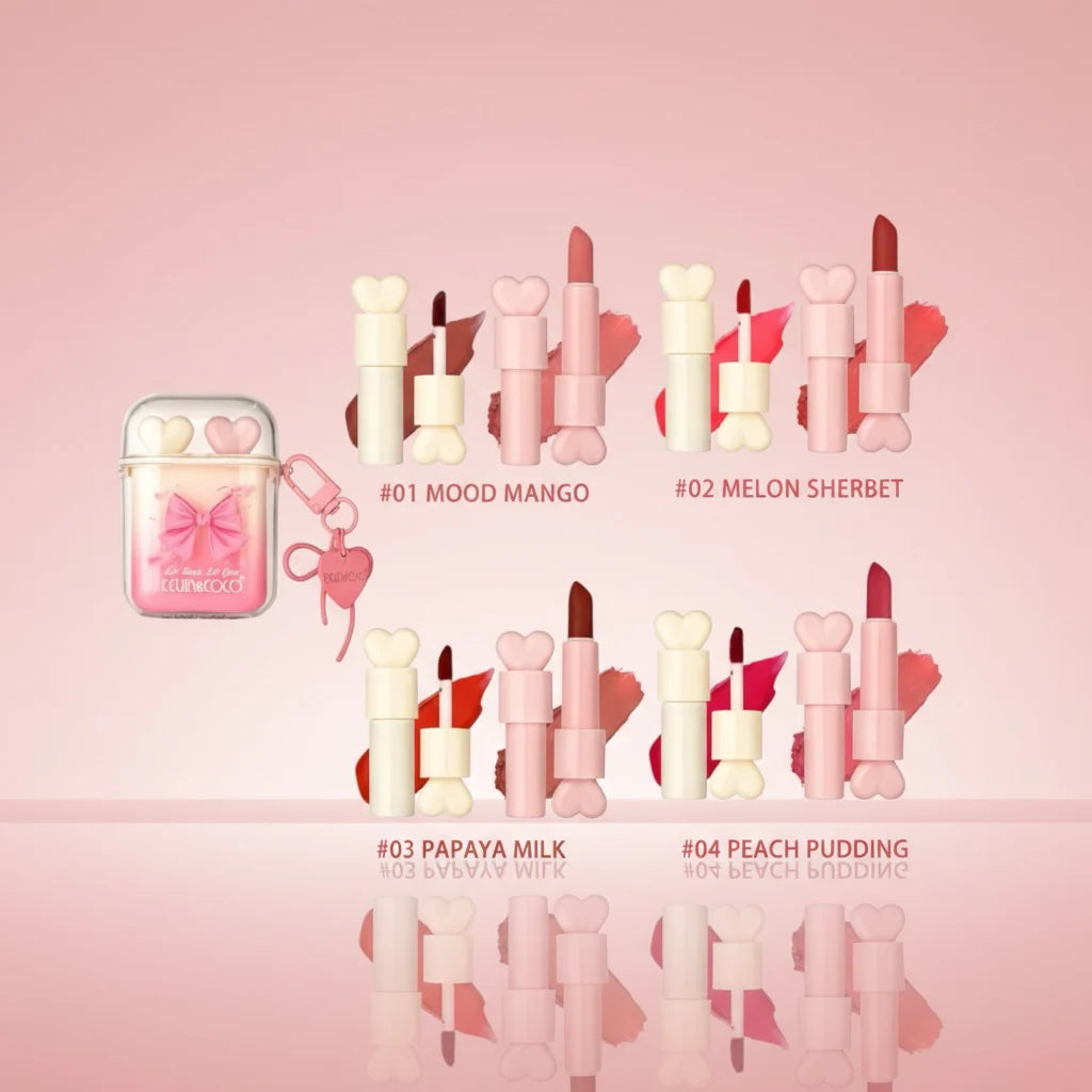 Duo Lèvres Nourrissant Cœur 4 Couleurs – Kevin & Coco